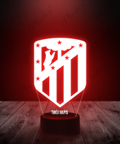 Lampka LED 3D Plexido Atletico Madrid Piłka Nożna - 1
