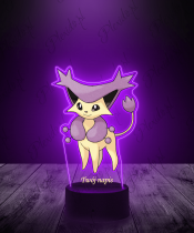 Lampka LED 3D Plexido z Nadrukiem Pokemon Delcatty - 1