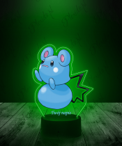 Lampka LED 3D Plexido z Nadrukiem Pokemon Azurill