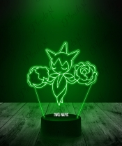 Lampka LED 3D Plexido z Nadrukiem Pokemon Anime Roselia - 3