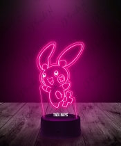 Lampka LED 3D Plexido z Nadrukiem Anime Pokemon Plusle - 3