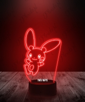 Lampka LED 3D Plexido z Nadrukiem Anime Pokemon Minun - 1