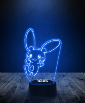 Lampka LED 3D Plexido z Nadrukiem Anime Pokemon Minun - 2