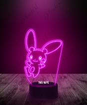 Lampka LED 3D Plexido z Nadrukiem Anime Pokemon Minun - 3