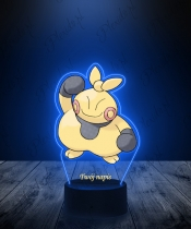 Lampka LED 3D Plexido UV Pokemon Makuhita z Nadrukiem - 1