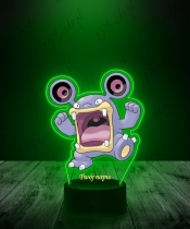 Lampka LED 3D Plexido UV Pokemon Loudred z Nadrukiem - 1