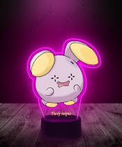 Lampka LED 3D Plexido UV Pokemon Whismur z Nadrukiem - 1