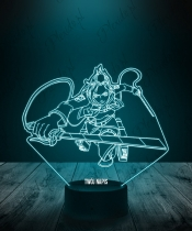 Lampka LED 3D Plexido z Nadrukiem Attack On Titan Annie Lionhart - 1