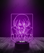 Lampka LED 3D Plexido z Nadrukiem Attack On Titan Annie Lionhart Tytani - 3