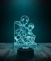 Lampka LED 3D Plexido z Nadrukiem Attack On Titan Armin Arlelt i Connie - 1