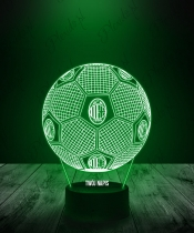 Lampka LED 3D Plexido z Nadrukiem Piłka Nożna Klub AC Milan - 3