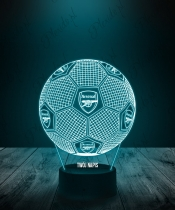 Lampka LED 3D Plexido z Nadrukiem Piłka Nożna Klub Arsenal F.C. - 1