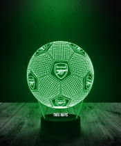 Lampka LED 3D Plexido z Nadrukiem Piłka Nożna Klub Arsenal F.C. - 2