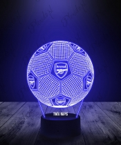 Lampka LED 3D Plexido z Nadrukiem Piłka Nożna Klub Arsenal F.C. - 3