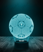 Lampka LED 3D Plexido z Nadrukiem Piłka Nożna Klub Inter Miami CF - 1