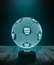 Lampka LED 3D Plexido z Nadrukiem Piłka Nożna Klub CR Flamengo - 1