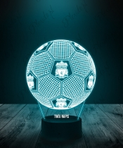 Lampka LED 3D Plexido z Nadrukiem Piłka Nożna Klub Liverpool F.C. - 1