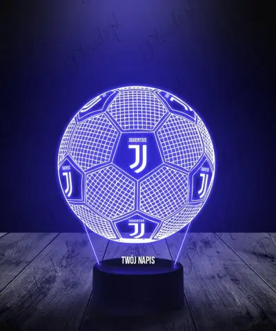 Lampka LED 3D Plexido z Nadrukiem Piłka Nożna Klub Juventus F.C. - 1