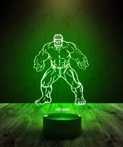 Lampka LED 3D Plexido Incredible Hulk