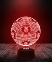 Lampka LED 3D Plexido z Nadrukiem Piłka Nożna Klub S.L. Benfica - 1