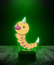 Lampka LED 3D Plexido z Nadrukiem UV Pokemon Weedle - 1