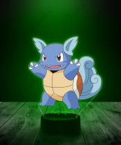 Lampka LED 3D Plexido z Nadrukiem UV Pokemon Wartortle Squirtle - 1