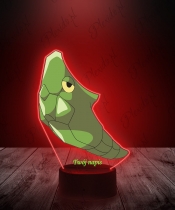 Lampka LED 3D Plexido z Nadrukiem UV Pokemon Metapod - 1