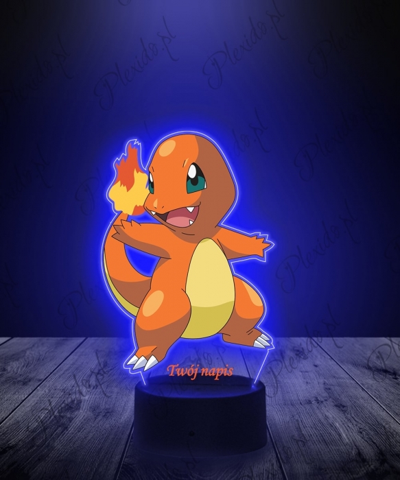 Lampka LED 3D Plexido z Nadrukiem UV Pokemon Charmeleon - 1