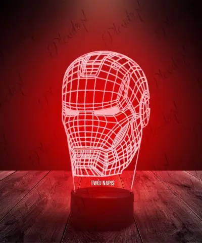 Lampka LED 3D Plexido Iron Man Hełm