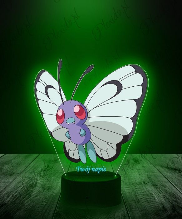 Lampka LED 3D Plexido z Nadrukiem UV Pokemon Butterfree - 1