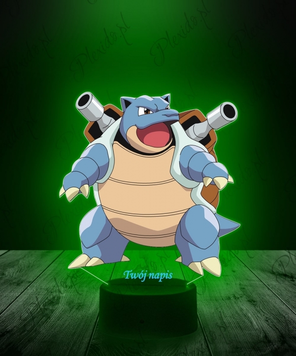 Lampka LED 3D Plexido z Nadrukiem UV Pokemon Blastoise - 1