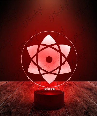 Lampka LED 3D Plexido Uchiha Itachi Znak2