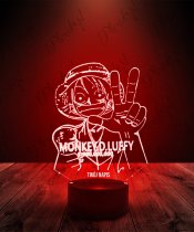 Lampka LED 3D Plexido Monkey D. Luffy One Piece Napis