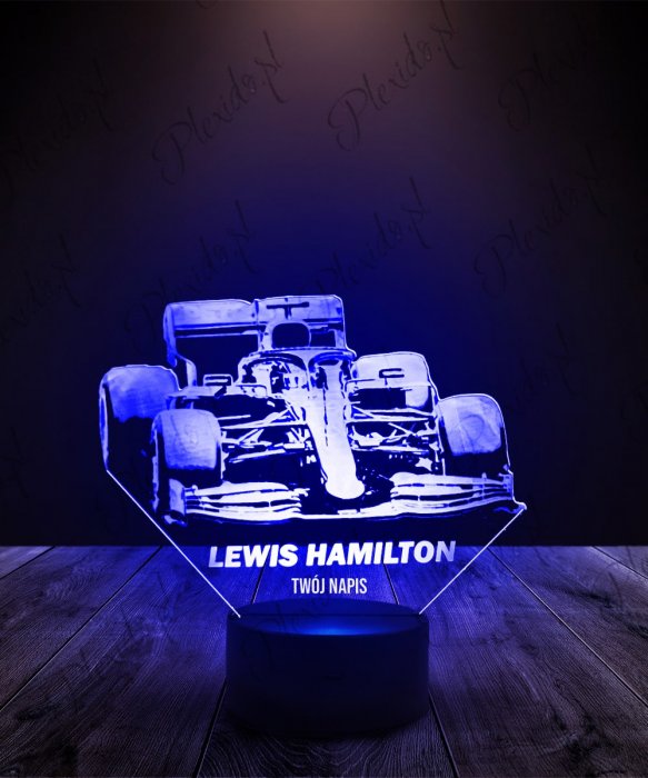 Lampka LED 3D Plexido Formuła 1 Lewis Hamilton