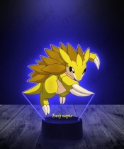 Lampka LED 3D Plexido z Nadrukiem UV Pokemon Sandslash - 1