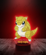 Lampka LED 3D Plexido z Nadrukiem UV Pokemon Sandshrew - 1