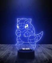 Lampka LED 3D Plexido Pokemon Sandshrew - 3