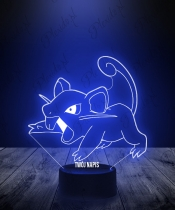 Lampka LED 3D Plexido Pokemon Rattata - 3