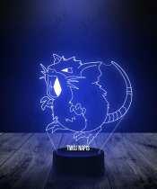 Lampka LED 3D Plexido Pokemon Raticate - 1