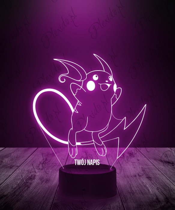 Lampka LED 3D Plexido Pokemon Raichu - 1