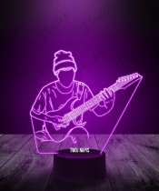 Lampka LED 3D Plexido Muzyk Gitarzysta Gitara Bass - 1