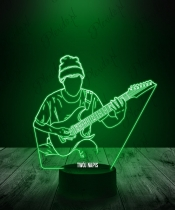 Lampka LED 3D Plexido Muzyk Gitarzysta Gitara Bass - 2