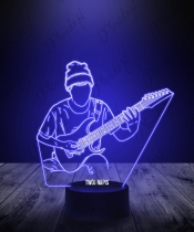 Lampka LED 3D Plexido Muzyk Gitarzysta Gitara Bass - 3