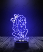 Lampka LED 3D Plexido Barbie Lalka Piesek - 1
