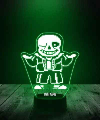 Lampka LED 3D Plexido Undertale Sans Blink - 1