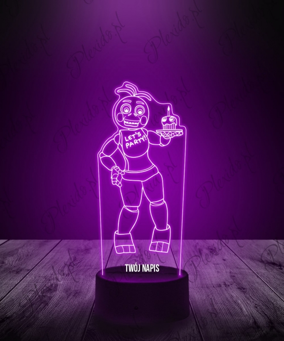 Lampka LED 3D Plexido Five Nights at Freddy's Toy Chica FNAF - 1