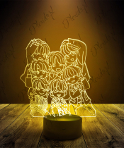Lampka LED 3D Plexido BTS K-pop Zespół Chibi - 1