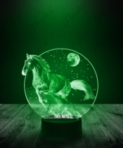 Lampka LED 3D Plexido Koń w Galopie Nocą - 1