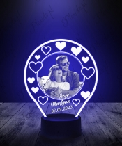Lampka LED 3D Plexido Twoje Zdjęcie Walentynki - 1