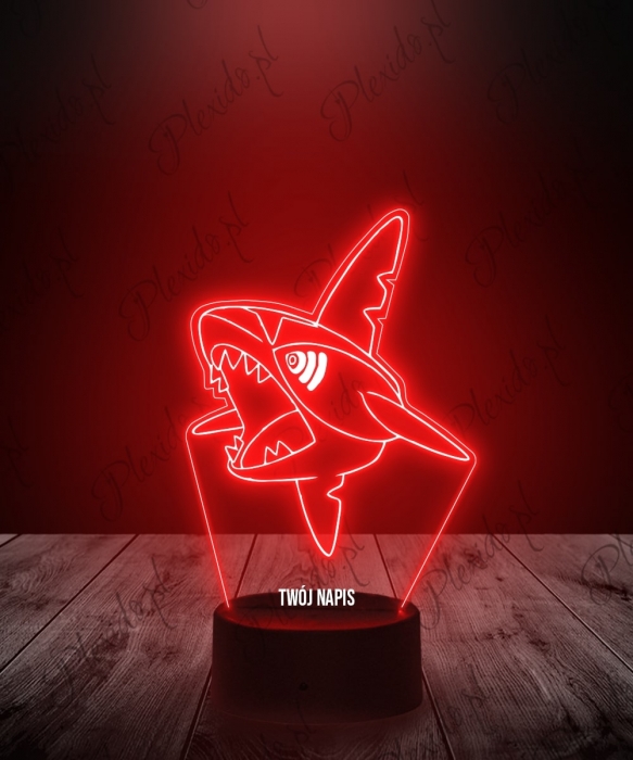 Lampka LED 3D Plexido Pokemon Sharpedo - 1